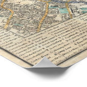  kaart van Londen (1848) Poster (Hoek)