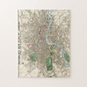  kaart van Londen (1853) Legpuzzel (Verticaal)