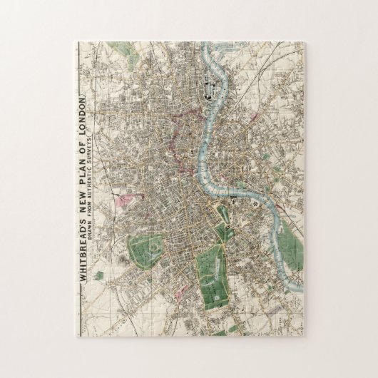  kaart van Londen (1853) Legpuzzel (Verticaal)