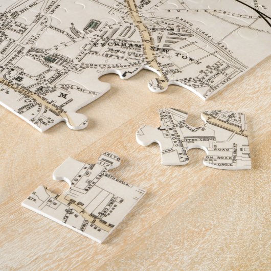 kaart van Londen (1853) Legpuzzel (Zijkant)