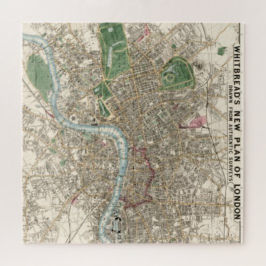  kaart van Londen (1853) Legpuzzel (Horizontaal)