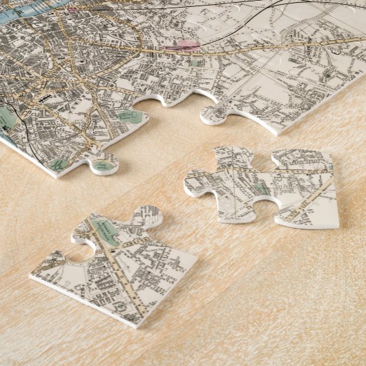 kaart van Londen (1853) Legpuzzel (Zijkant)