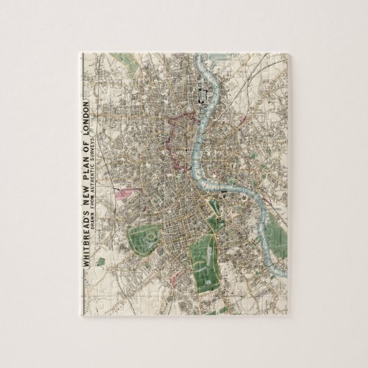 kaart van Londen (1853) Legpuzzel (Verticaal)