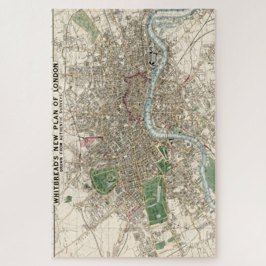  kaart van Londen (1853) Legpuzzel (Verticaal)