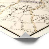  kaart van Londen (1853) Poster (Hoek)