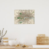 kaart van Londen (1853) Poster (Keuken)