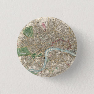  kaart van Londen (1853) Ronde Button 3,2 Cm