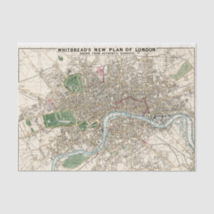 kaart van Londen (1853) Tissuepapier