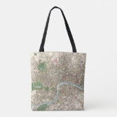  kaart van Londen (1853) Tote Bag (Achterkant)