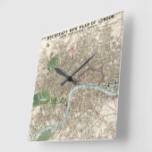  kaart van Londen (1853) Vierkante Klok (Hoek)