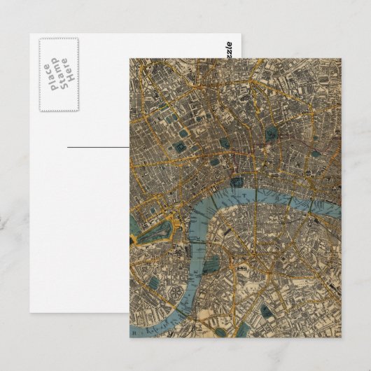  kaart van Londen (1860) (Voorkant / Achterkant)