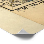  kaart van Londen (1860) Poster (Hoek)