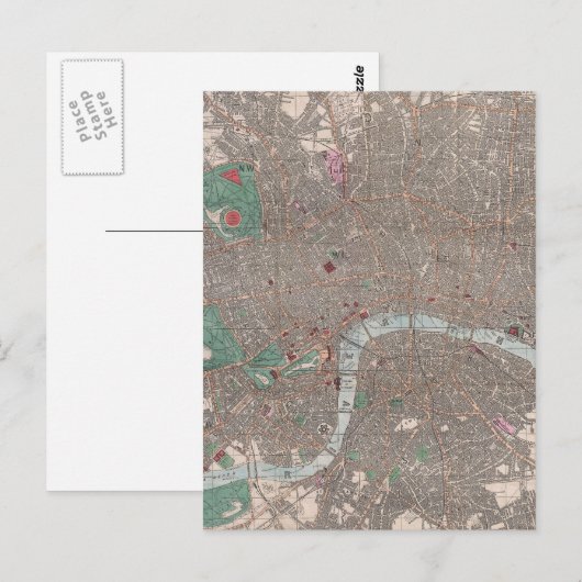  kaart van Londen (1862) (Voorkant / Achterkant)