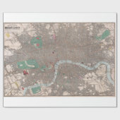  kaart van Londen (1862) Cadeaupapier (Vlak)