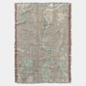  kaart van Londen (1862) Deken (Voorkant Verticaal)