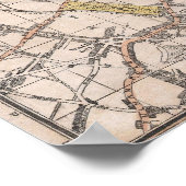  kaart van Londen (1862) Poster (Hoek)