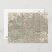  kaart van Londen (1890) (Voorkant / Achterkant)