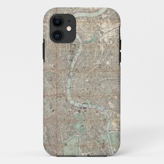 kaart van Londen (1890) Case-Mate iPhone Case (Achterkant)