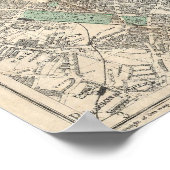  kaart van Londen (1890) Poster (Hoek)