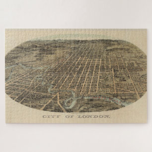  kaart van Londen (1896) Legpuzzel
