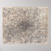  kaart van Londen (1900) 2 Poster (Voorkant)