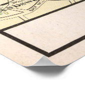 kaart van Londen (1901) Poster (Hoek)