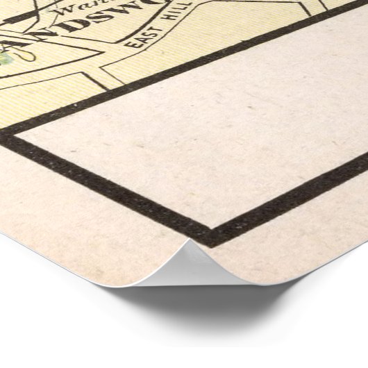  kaart van Londen (1901) Poster (Hoek)