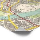  kaart van Londen (1910) Poster (Hoek)