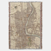 kaart van Londen Engeland (1807) Deken (Voorkant Verticaal)