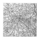  kaart van Londen Engeland (1911) Tegeltje (Voorkant)