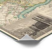  kaart van Londen Poster (Hoek)