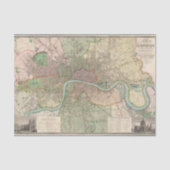  kaart van Londen Tissuepapier (Voorkant)