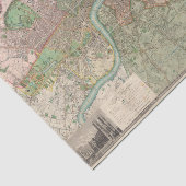  kaart van Londen Tissuepapier (Detail)