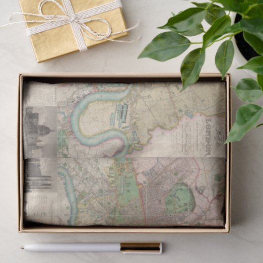  kaart van Londen Tissuepapier (Geschenk)