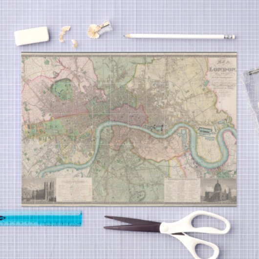  kaart van Londen Tissuepapier