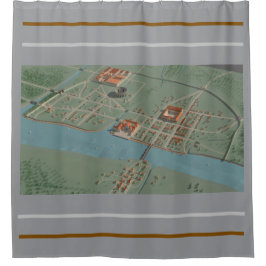 Kaart van London Shower Curtain Douchegordijn