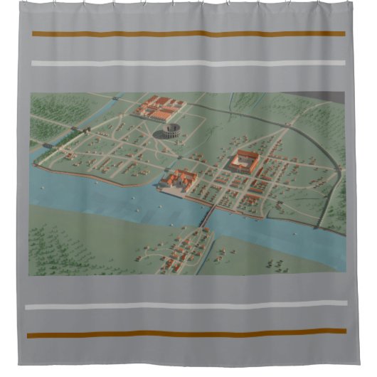 Kaart van London Shower Curtain Douchegordijn (Voorkant)