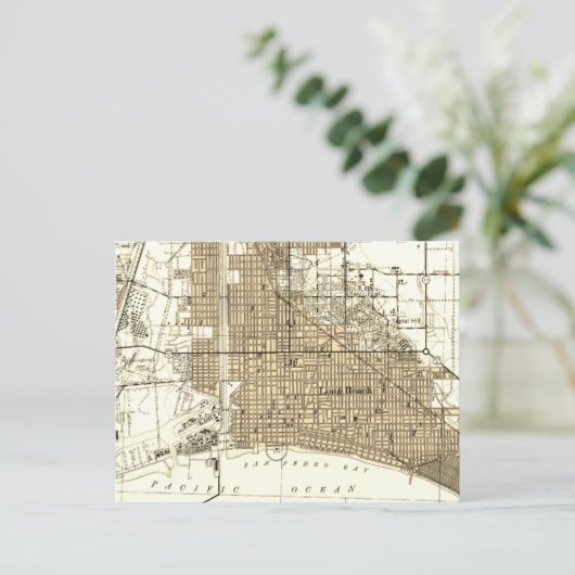  kaart van Long Beach California (Staand voorkant)