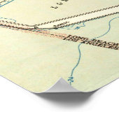  kaart van Long Beach California (1949) 2 Poster (Hoek)