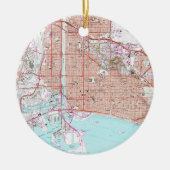  kaart van Long Beach California (1964) Keramisch Ornament (Voorkant)