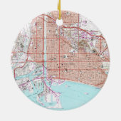  kaart van Long Beach California (1964) Keramisch Ornament (Achterkant)