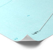  kaart van Long Beach California (1964) Poster (Hoek)