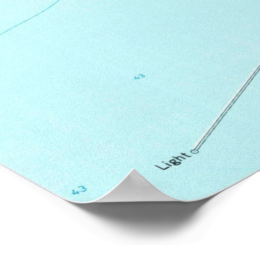  kaart van Long Beach California (1964) Poster (Hoek)