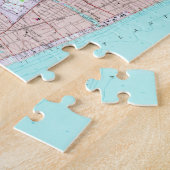  kaart van Long Branch & Red Bank NJ (1954) Legpuzzel (Zijkant)