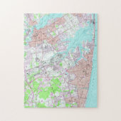  kaart van Long Branch & Red Bank NJ (1954) Legpuzzel (Verticaal)