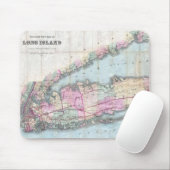  kaart van Long Island (1880) Muismat (Met muis)