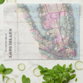  kaart van Long Island (1880) Theedoek (Gevouwen)