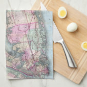  kaart van Long Island (1880) Theedoek (Quarter Fold)