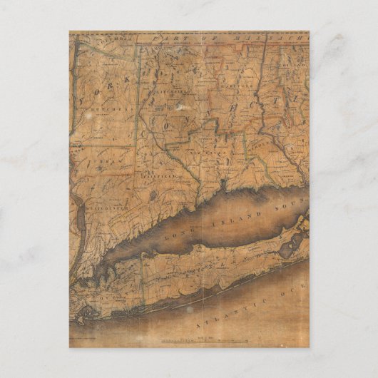 kaart van Long Island en Connecticut (1815) (Voorkant)