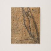  kaart van Long Island en Connecticut (1815) Legpuzzel (Verticaal)